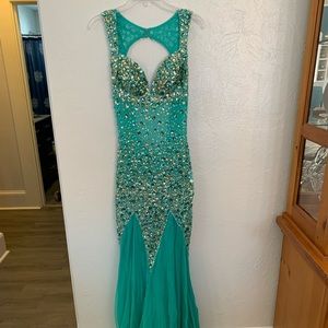 Beautiful Blue/green Prom Dress